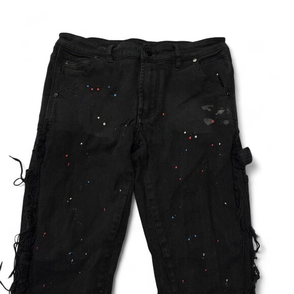 Rockstar Original Jeans Mens 32 RSM‎ 12422 Serrano Black Super Stacked Black - Picture 4 of 11